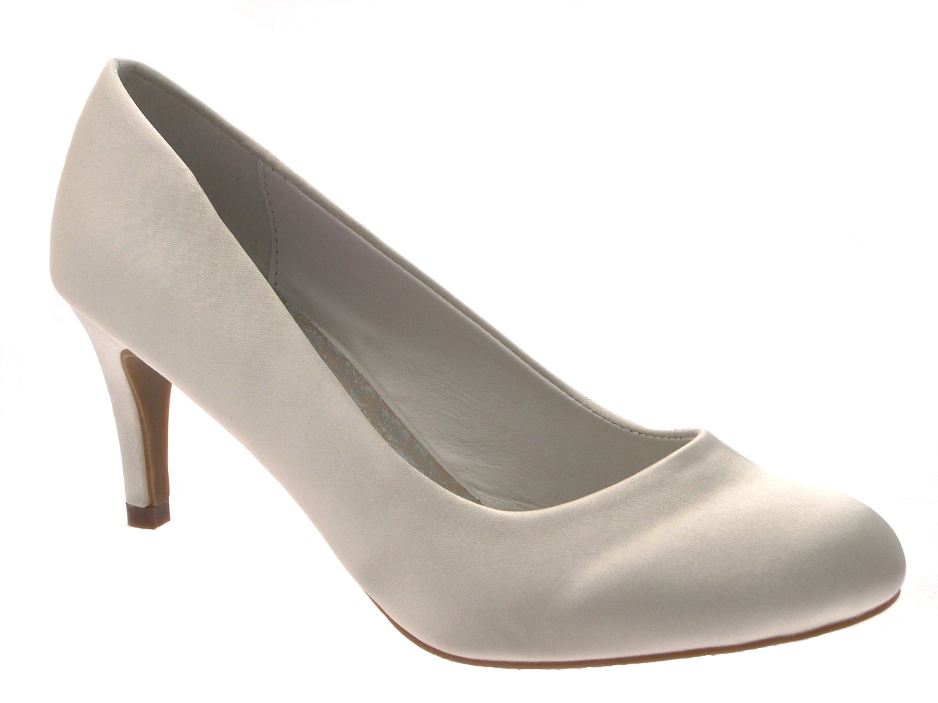 ivory satin wedding heels
