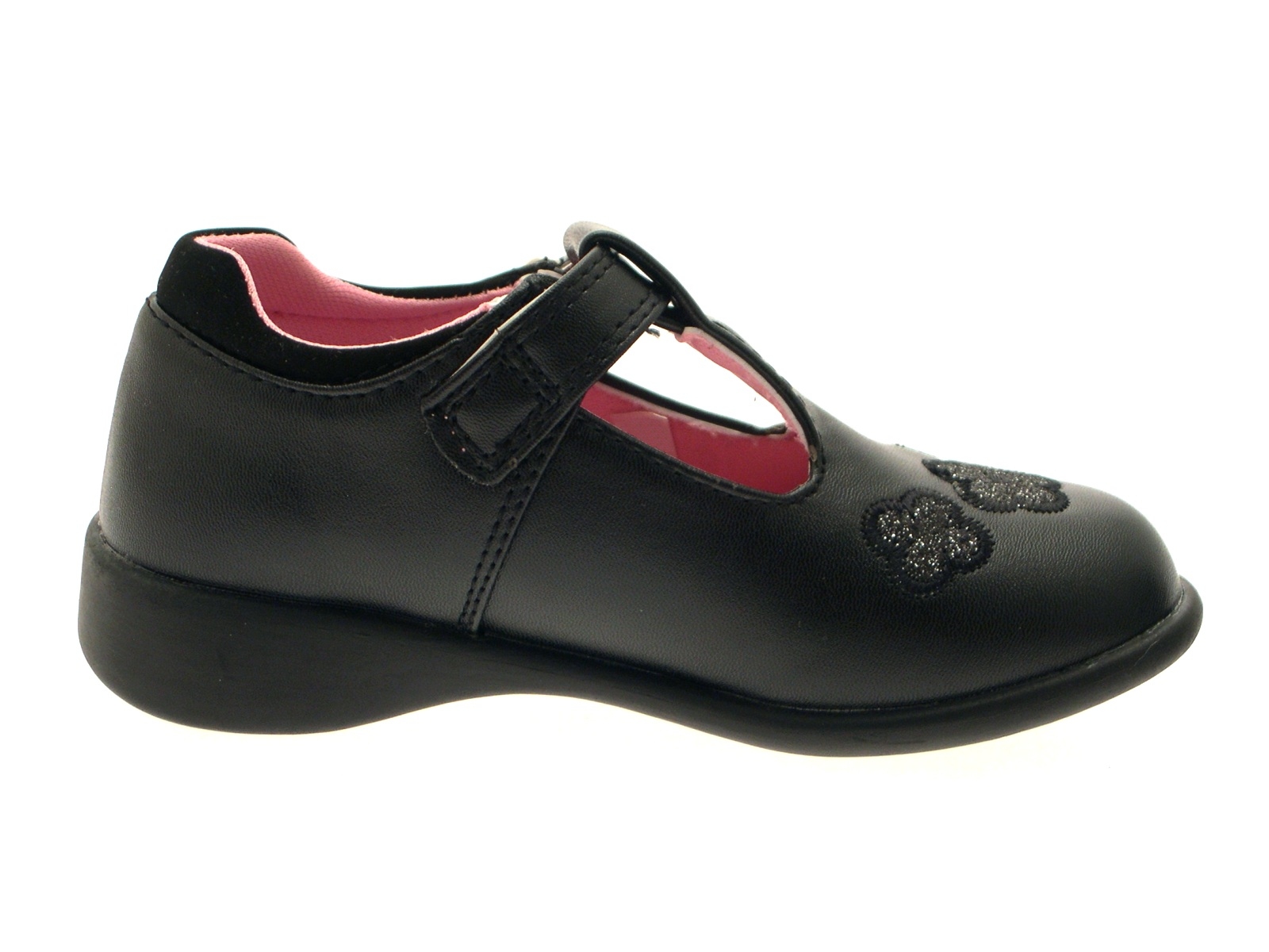 Girls Chatterbox Black Patent School Shoes