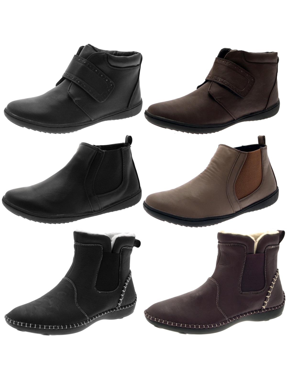 ladies flat leather ankle boots