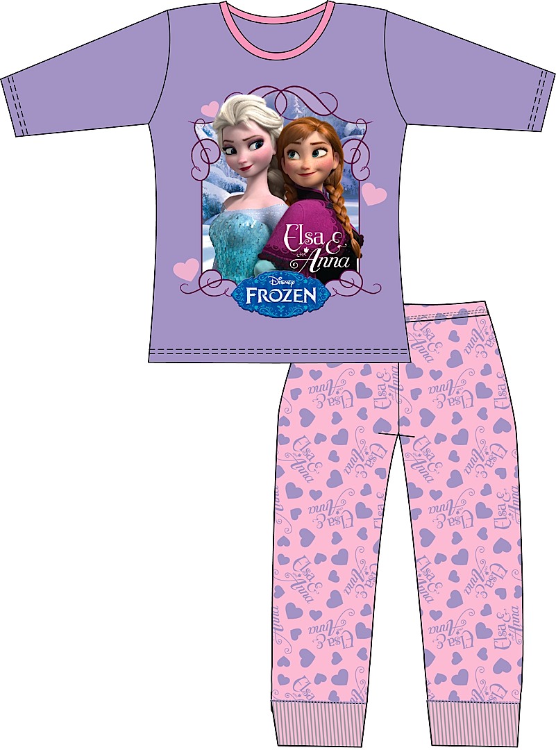 Girls Frozen Pjs Official Disney Long Pyjamas Elsa Anna Pyjamas Pj’s ...