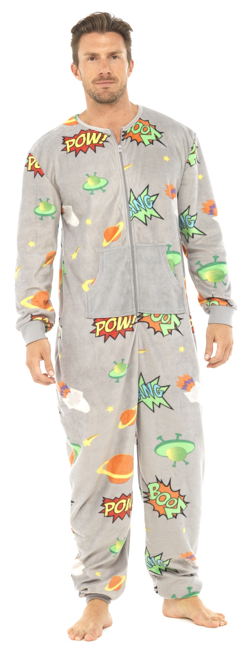 Mens Boys Fleece Cartoon Sci Fi Space Novelty Onesie Pyjamas Pjs Gents ...