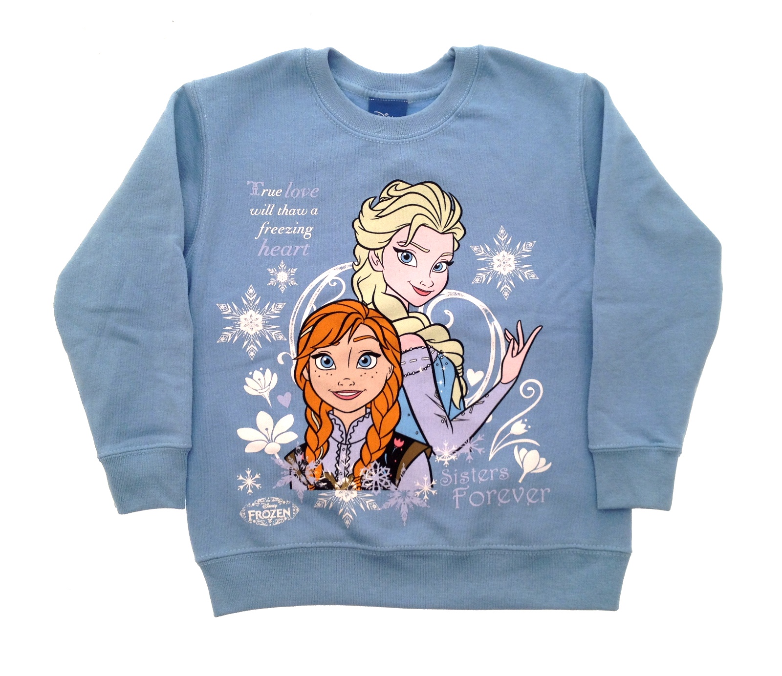 Disney Frozen Fleece Jumper Girls Elsa Anna Sweatshirt Warm Winter Top Size