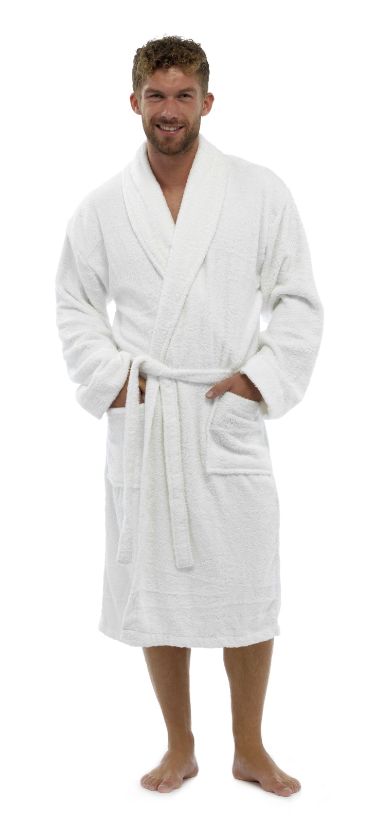 Mens Pure 100% Cotton Luxury Towelling Bath Robes Dressing Gowns Size UK M - XL - Picture 38 of 51