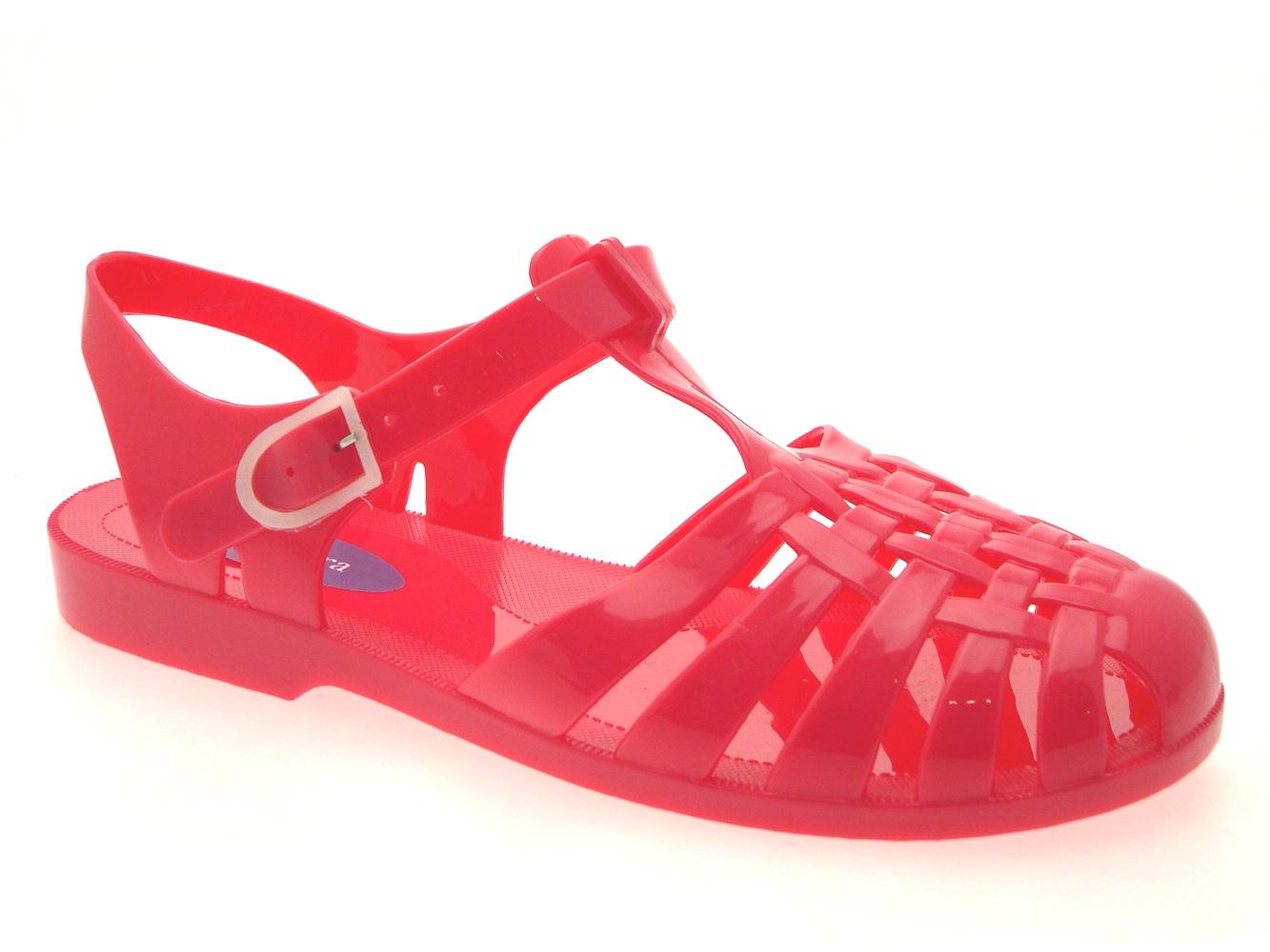 Girls Jelly Sandals Shoes Chunky Block Heel Diamante Kids Summer beach ...