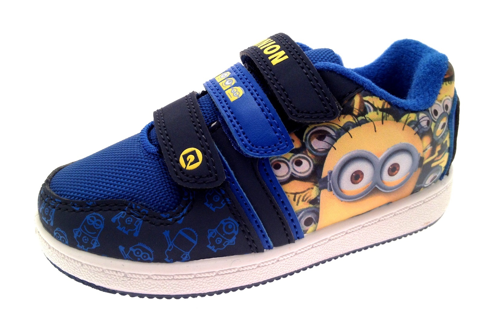 Boys Despicable Me Minions Trainers Velcro Pumps Kids Character Shoes ...