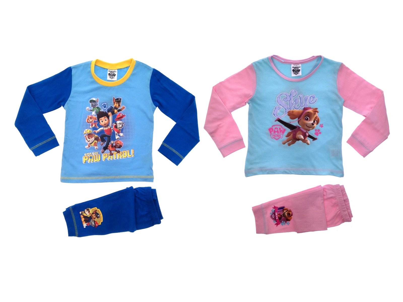 Nickelodeon Paw Patrol Pyjamas Boys Girls 2 Piece Full Length Pjs Set Kids Size - Picture 36 of 36