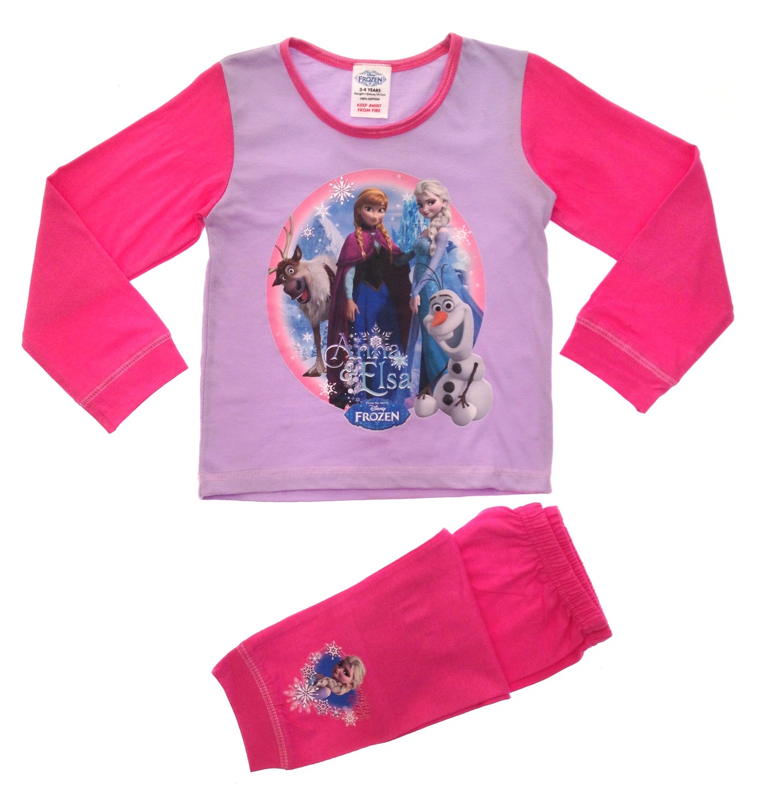 Girls Frozen Pjs Official Disney Long Pyjamas Elsa