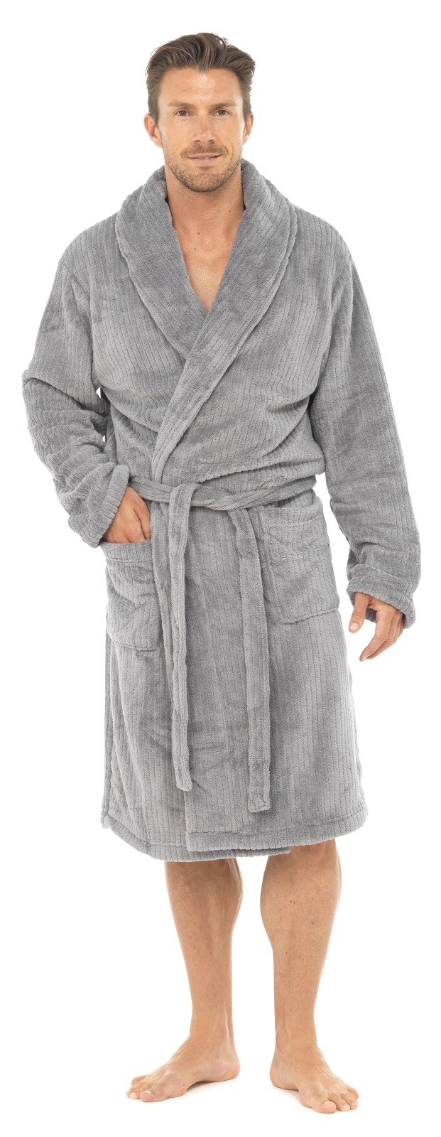 Belt Size S LD Outlet Luxury Mens Gents Full Length Velour Fleece Robe Dressing Gown Housecoat Robes XL 