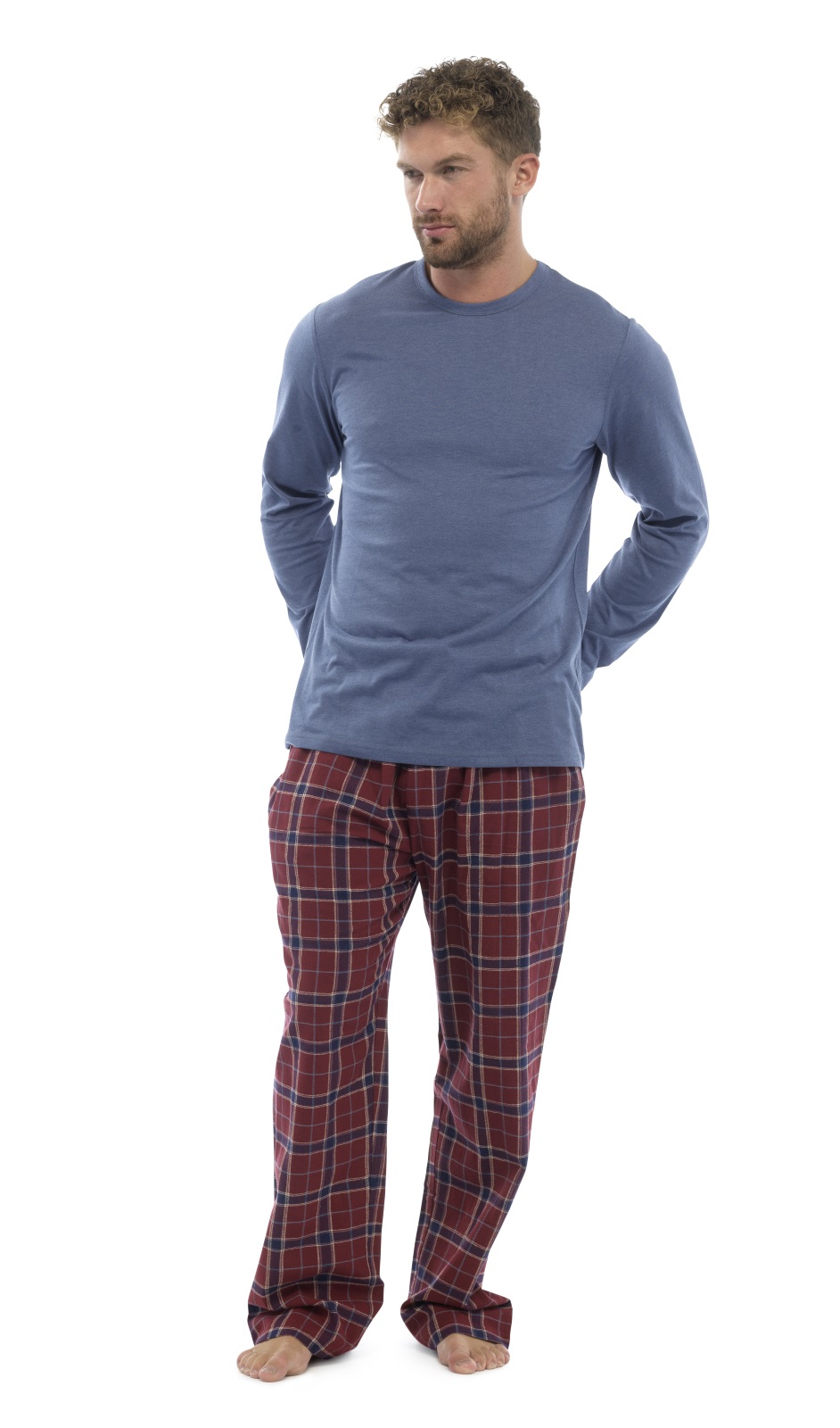 Mens Jersey Cotton Blend Short Long Pyjamas Pj Lounge Set 2 Piece