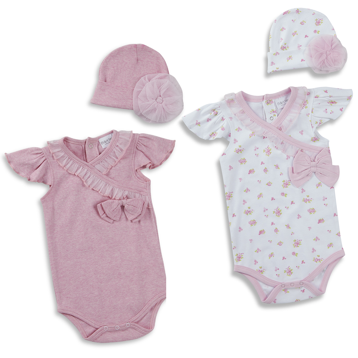 Baby Prem Girls Boys Sleepsuit Bib Hat Babygrow Reborn Gift Set Romper Bodysuit