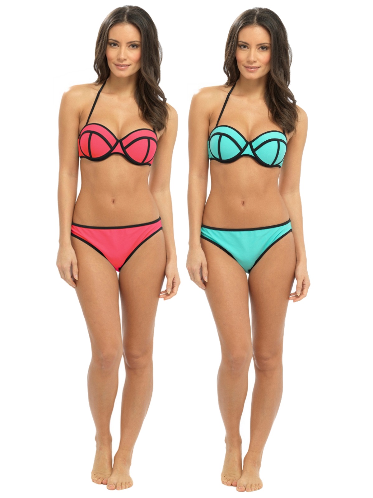 neon underwire bikini