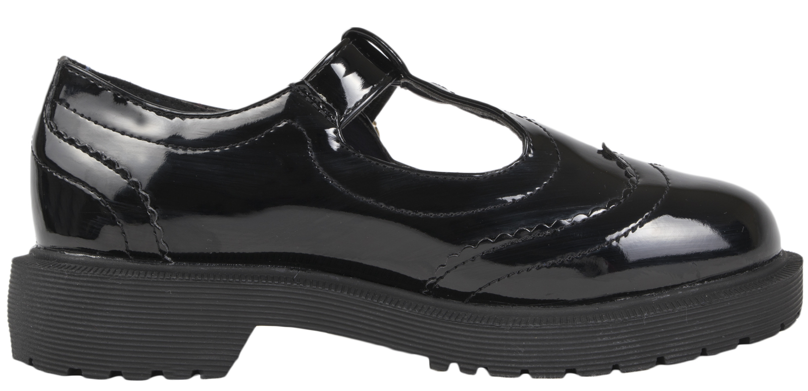 Kids Girls Chunky Block Heel Platforms School Shoes Strong Souls Smart