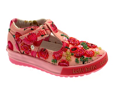 LK7068 LELLI KELLY GIRLS PINK CHERRY SHOES 3J 6J + GIFT  