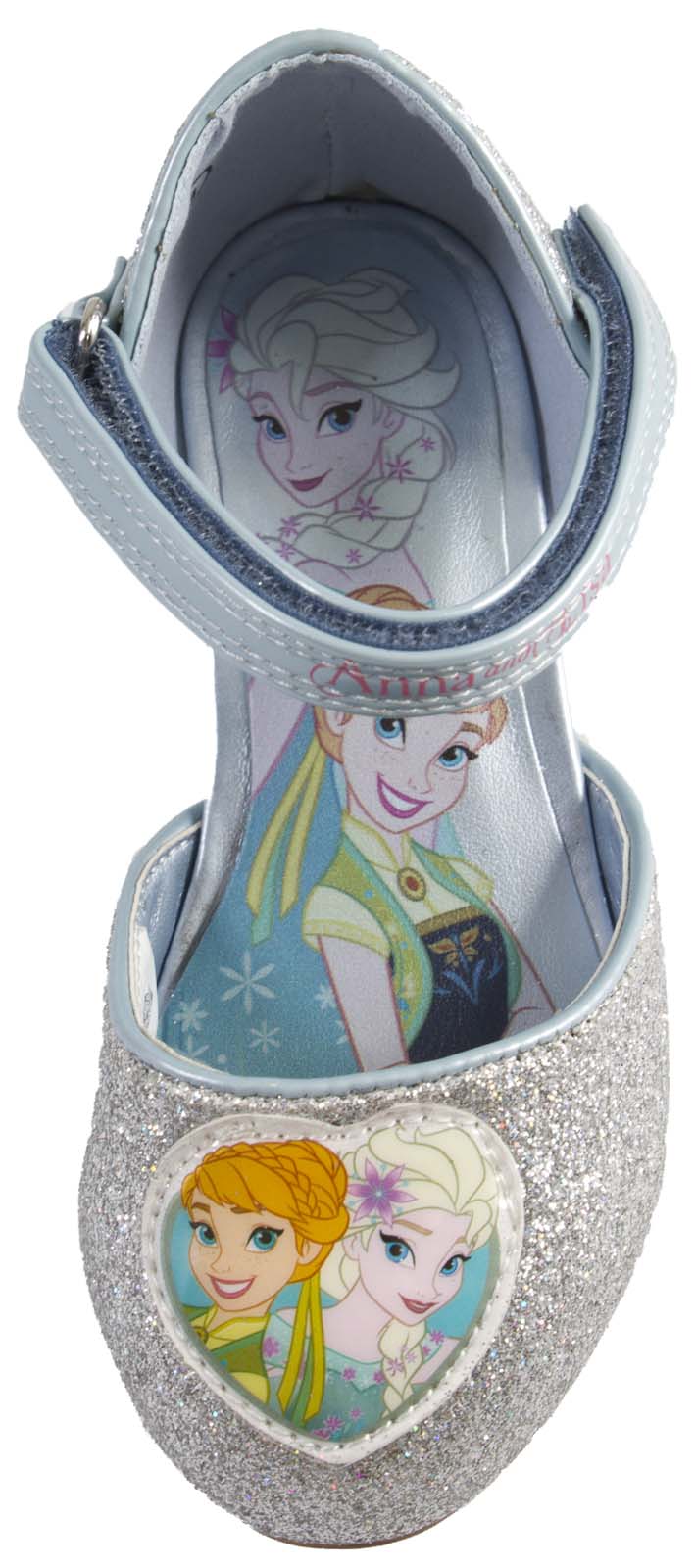 Kids Girls Disney Frozen Dress Up Shoes Glitter Princess Low Heels