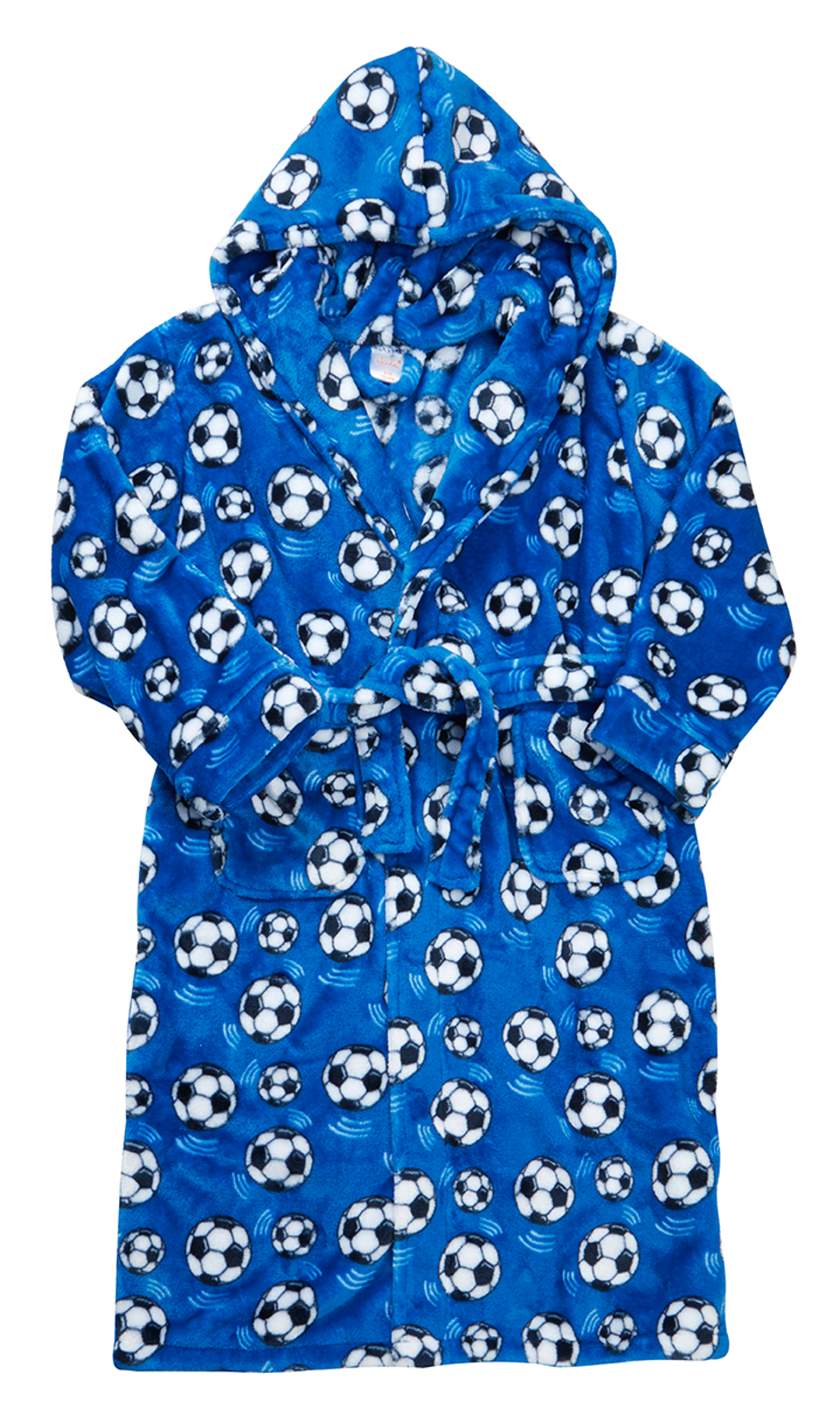 Joe Boxer Women's Hooded Plush Fleece Bath Robe - Striped