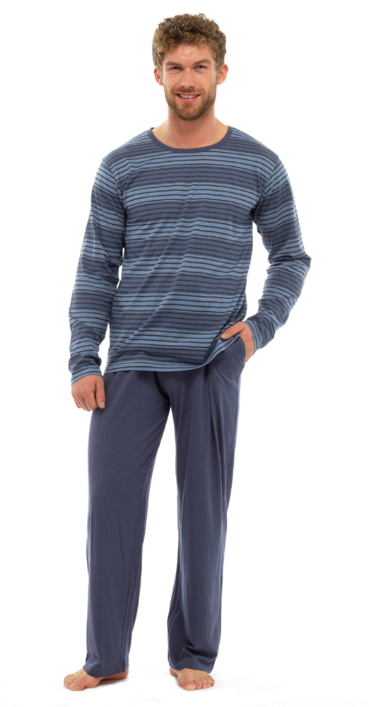 Mens Jersey Cotton Blend Short Long Pyjamas Pj Lounge Set 2 Piece
