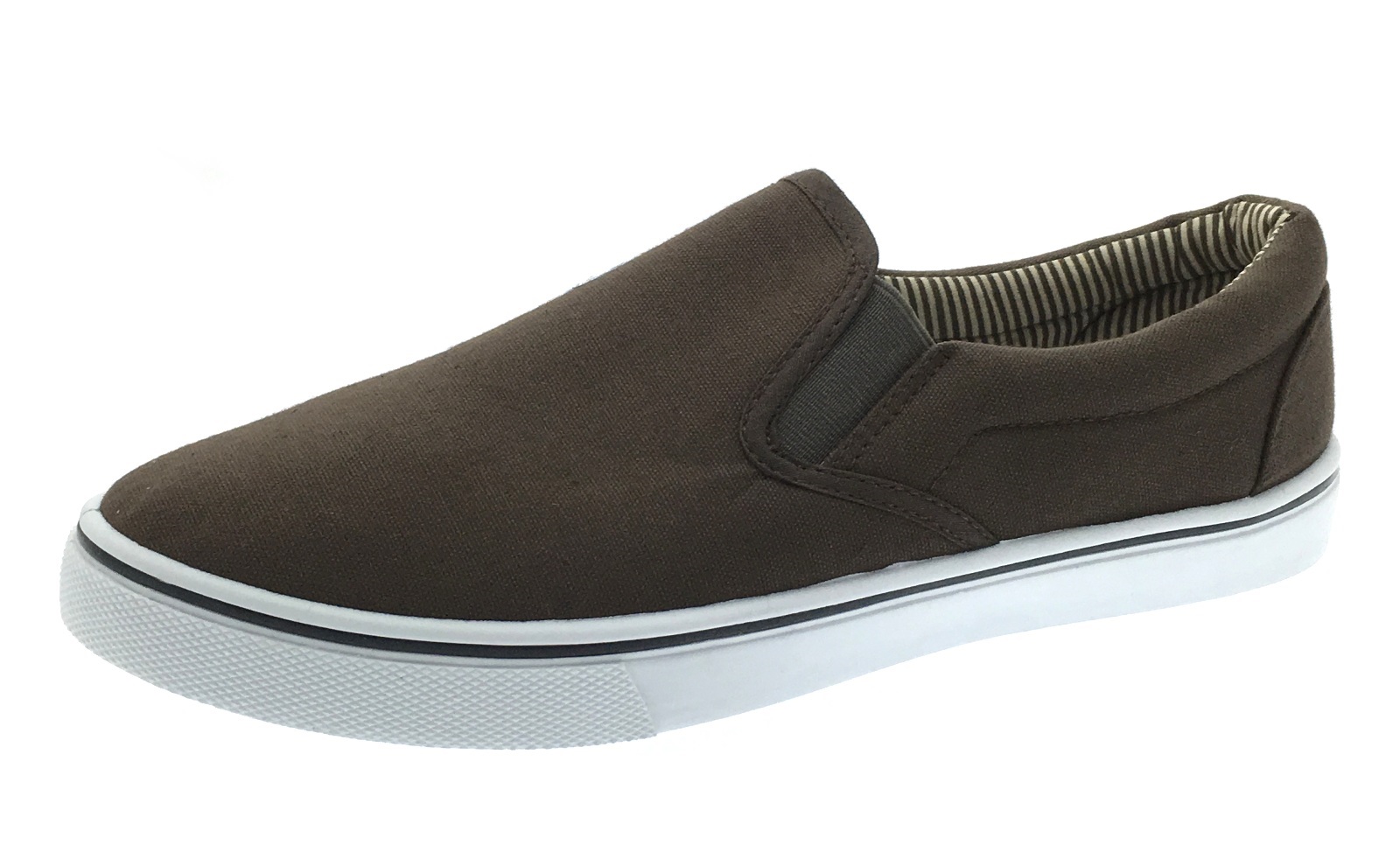 Mens Canvas Plimsolls Slip On Flat Pumps Trainers Casual