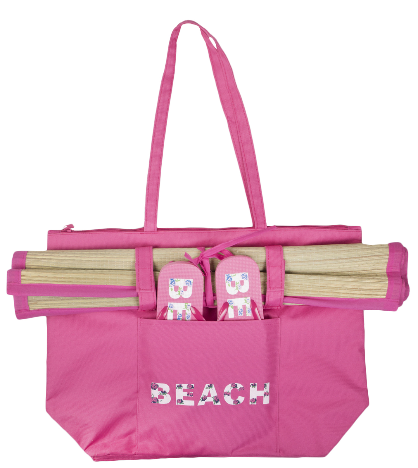 Womens Summer Beach Swim Tote Bag Flip Flops Mat Holiday Womens Summer Beach Swim Tote Bag Flip Flops