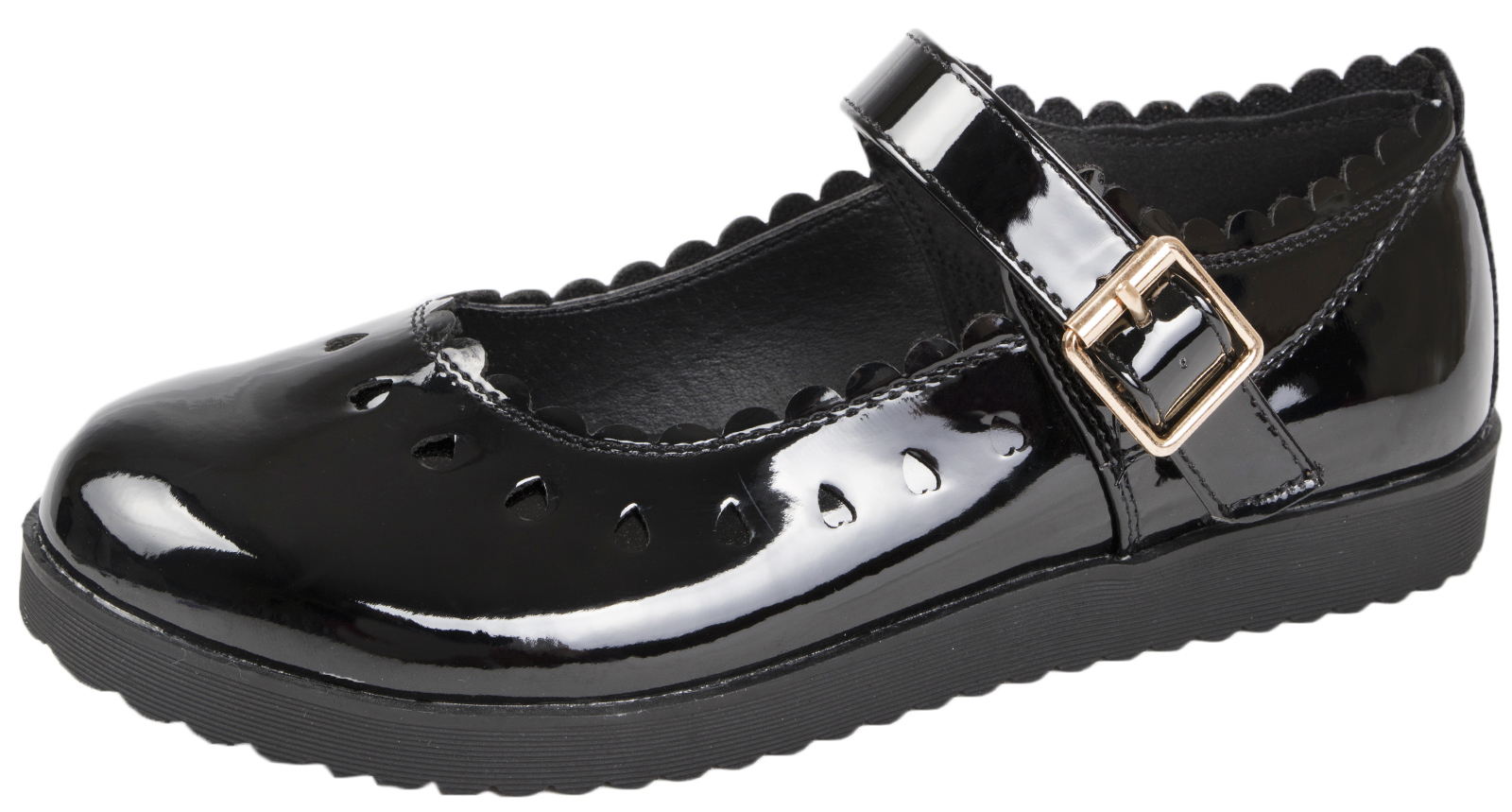 Girls Black School Shoes Chunky Platforms Flat Sole Flatforms Kids Womens Work eBay