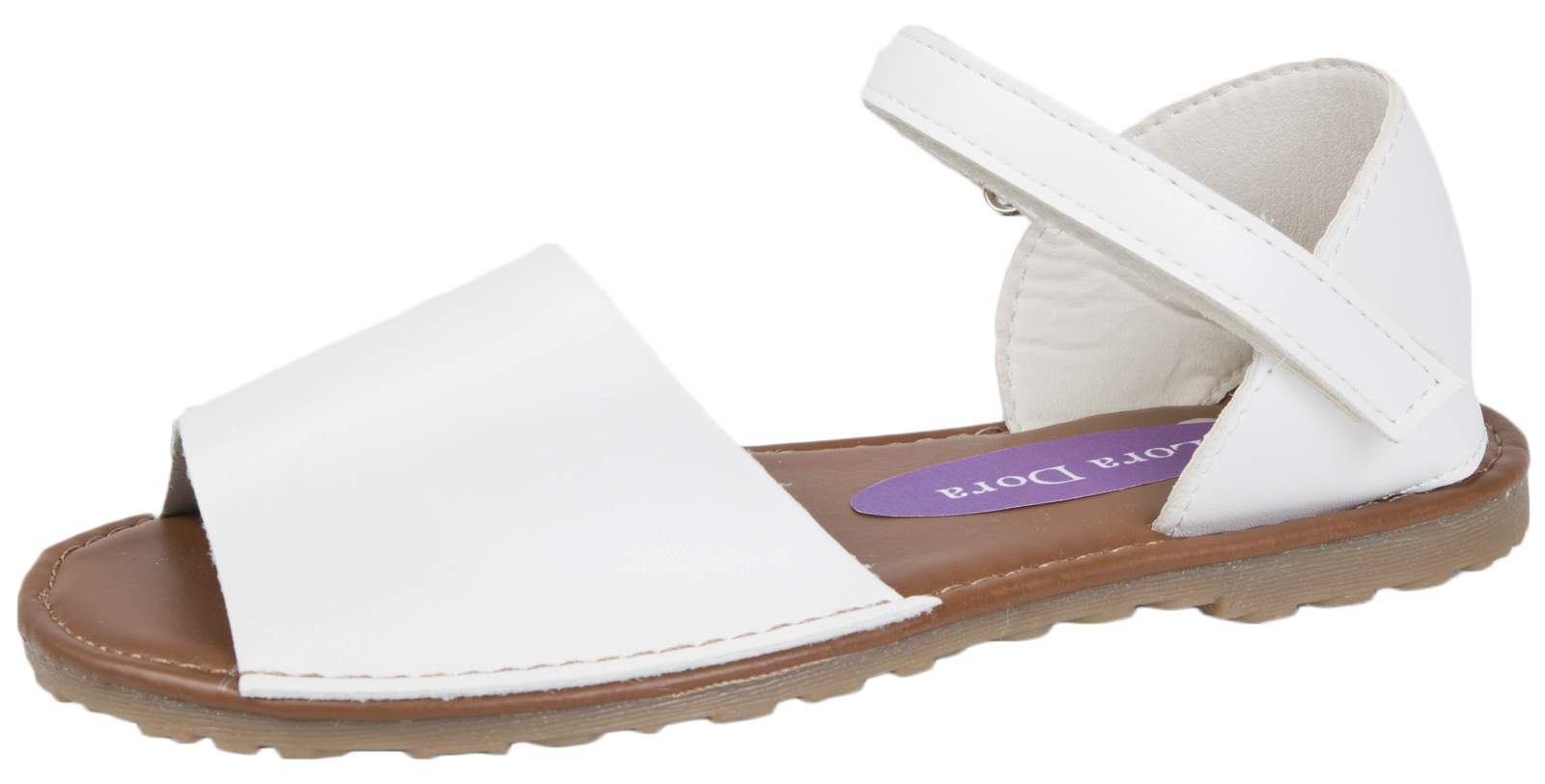 NEW-KIDS SIZES 4-2 GIRLS WHITE-FAUX LEATHER MENORCAN SPANISH SANDALS