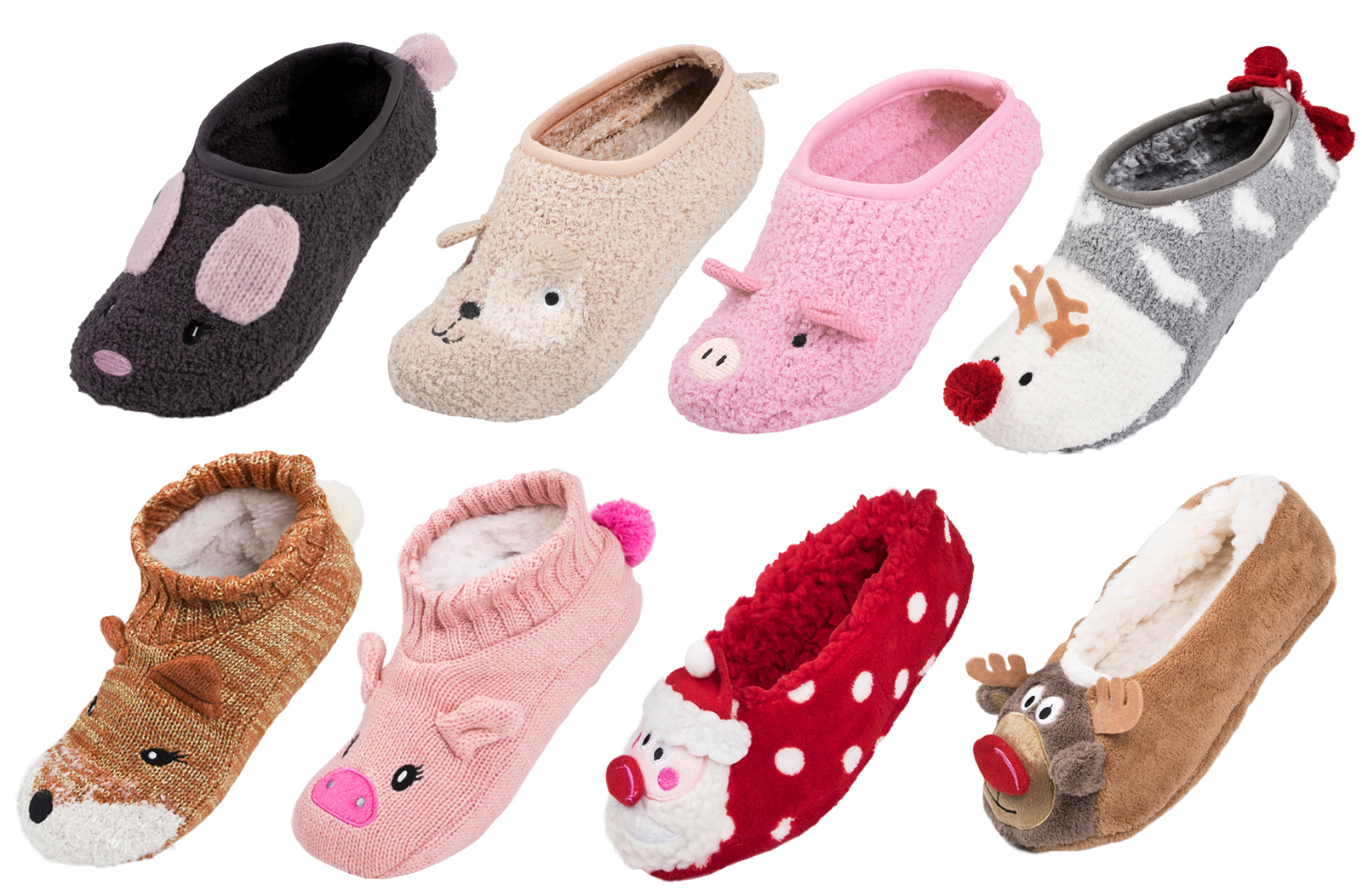 ladies christmas slipper socks 3d xmas footlets novelty ballet mules christmas slipper sox