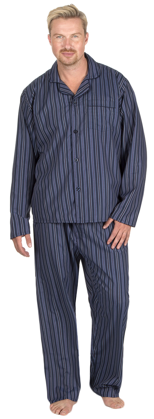 Mens Traditional Pyjamas 2 Piece Classic Set Hospital Top + Bottoms Size S XXL eBay