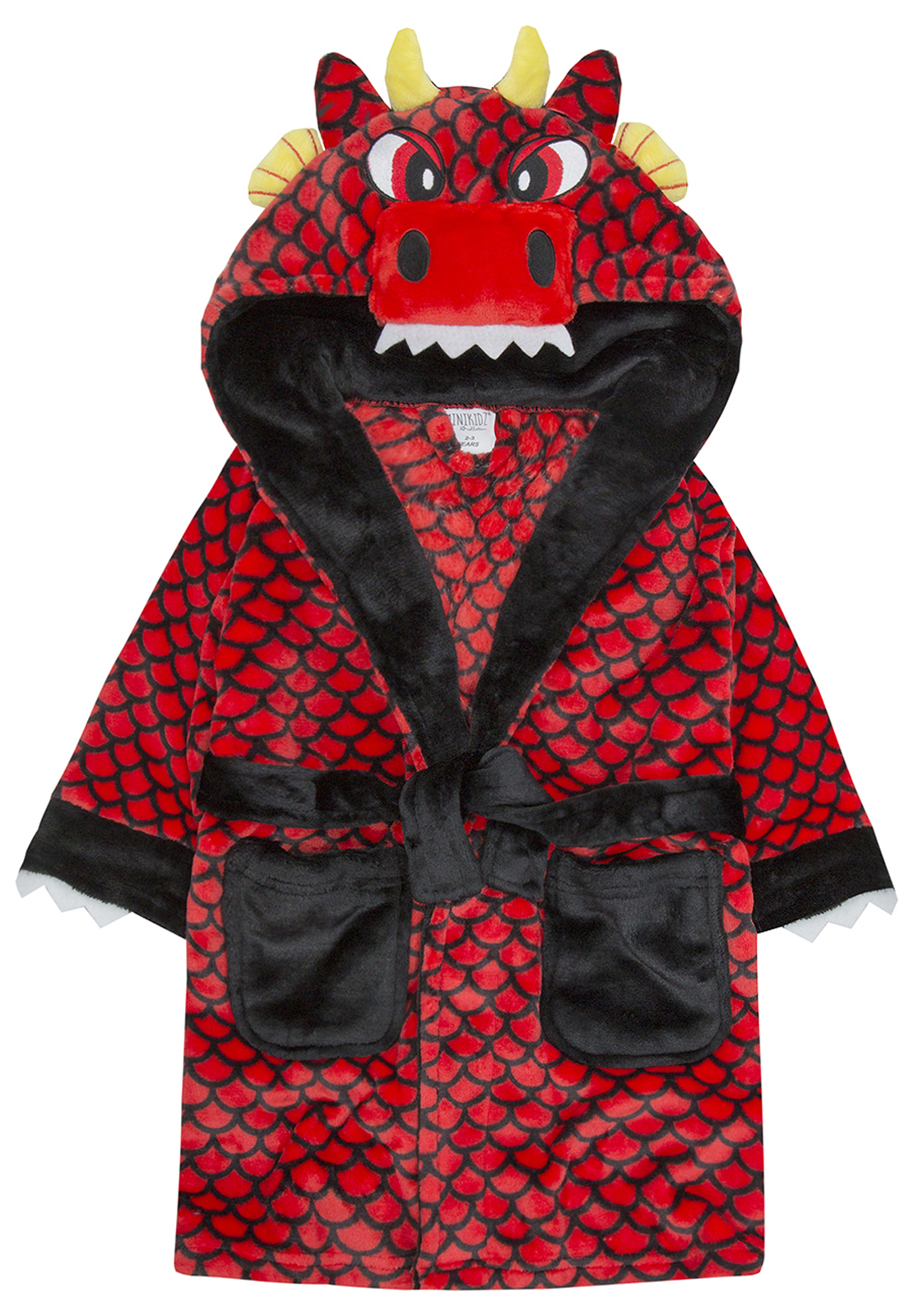 Boys Novelty 3D Hooded Dressing Gown Fleece Bath Robe Housecoat Kids