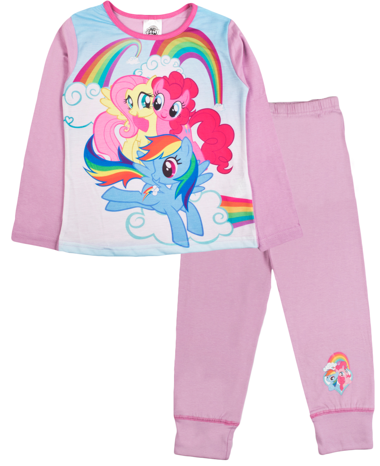 Kids Girls Pyjamas My Little Pony Long 2 Piece Long Pj's Set MLP ...