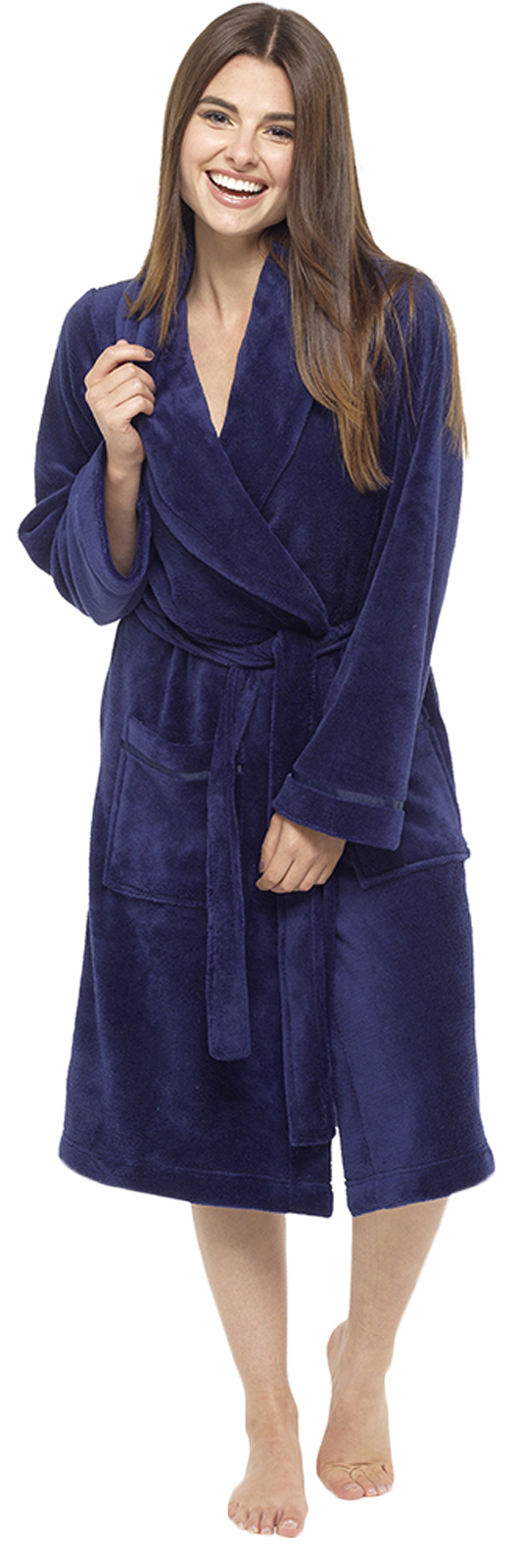 lizettshairdesign Personalised Fleece Dressing Gown Womens