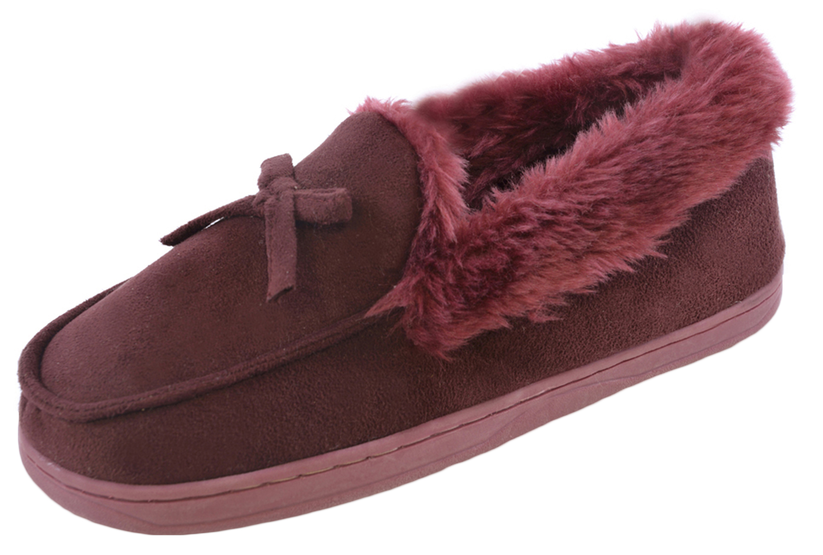 black fur lined moccasins