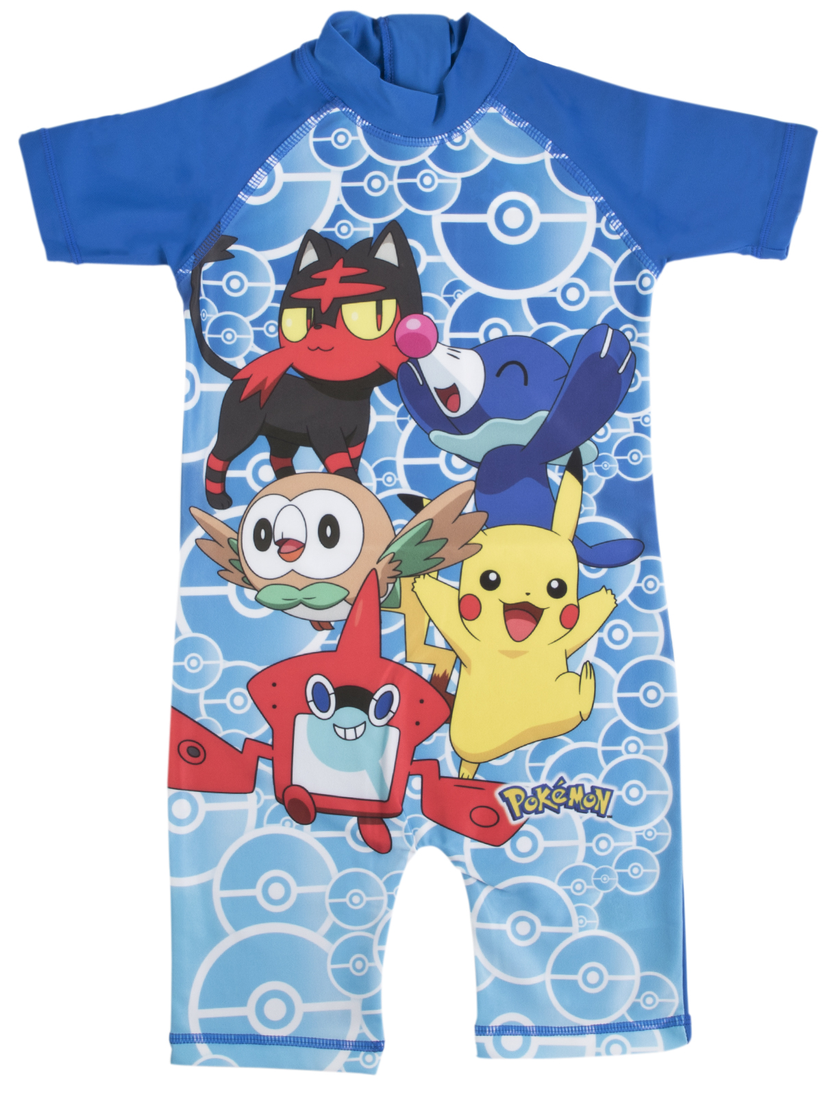 Pokemon Boys Sun Suit Kids Pikachu All In One Swimsuit Beach Pool Holiday Size