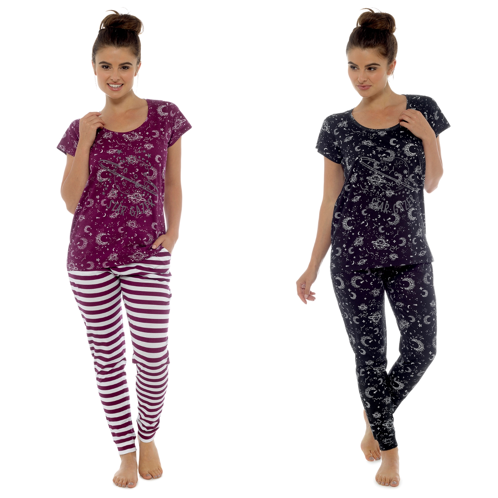 Ladies pyjamas sets with cuff bottoms Clearance