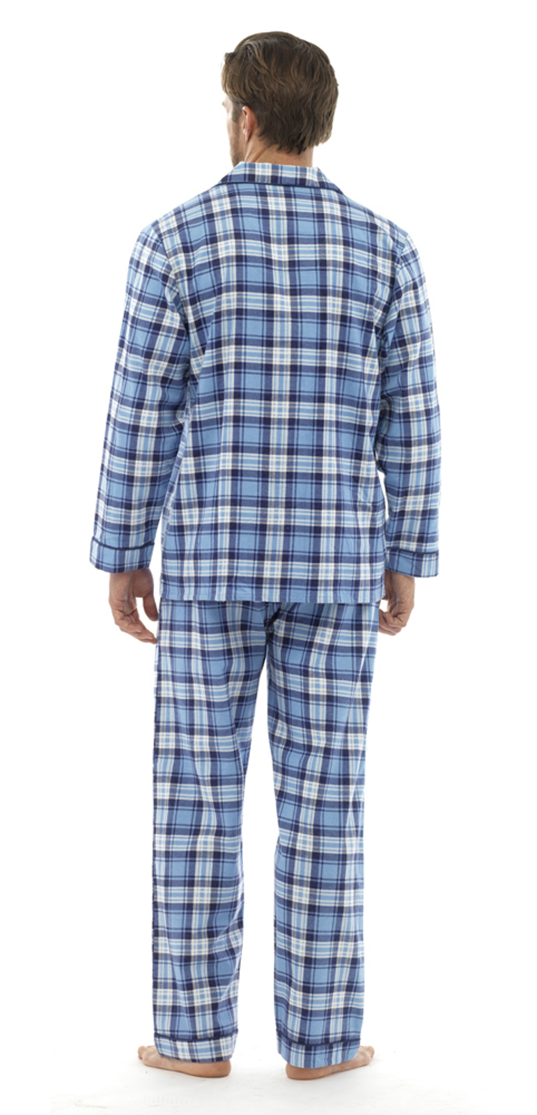 Mens Traditional Pyjamas 2 Piece Classic Set Hospital Top + Bottoms