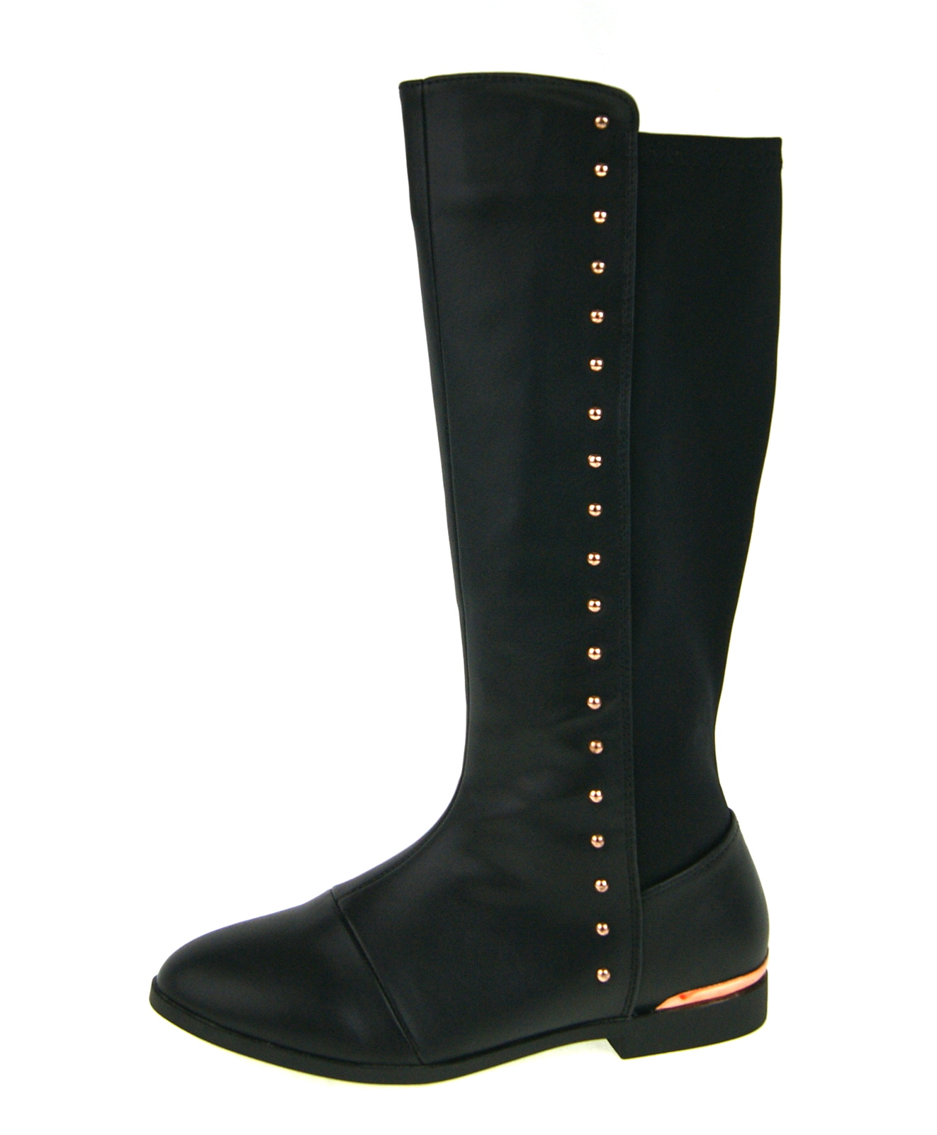 girls black school boots