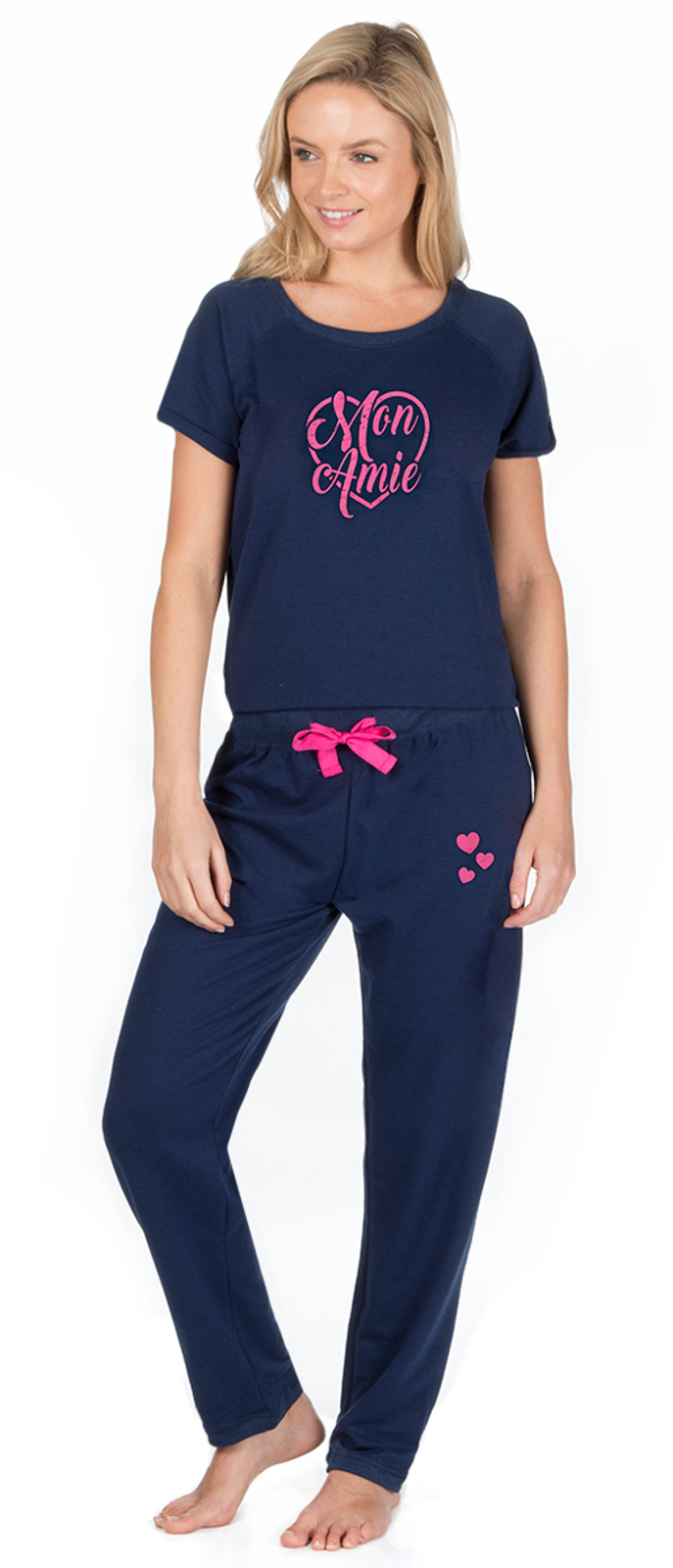 Womens Short / Long Sleeve 2 Piece Pyjamas Set Full Length Pjs Lounge