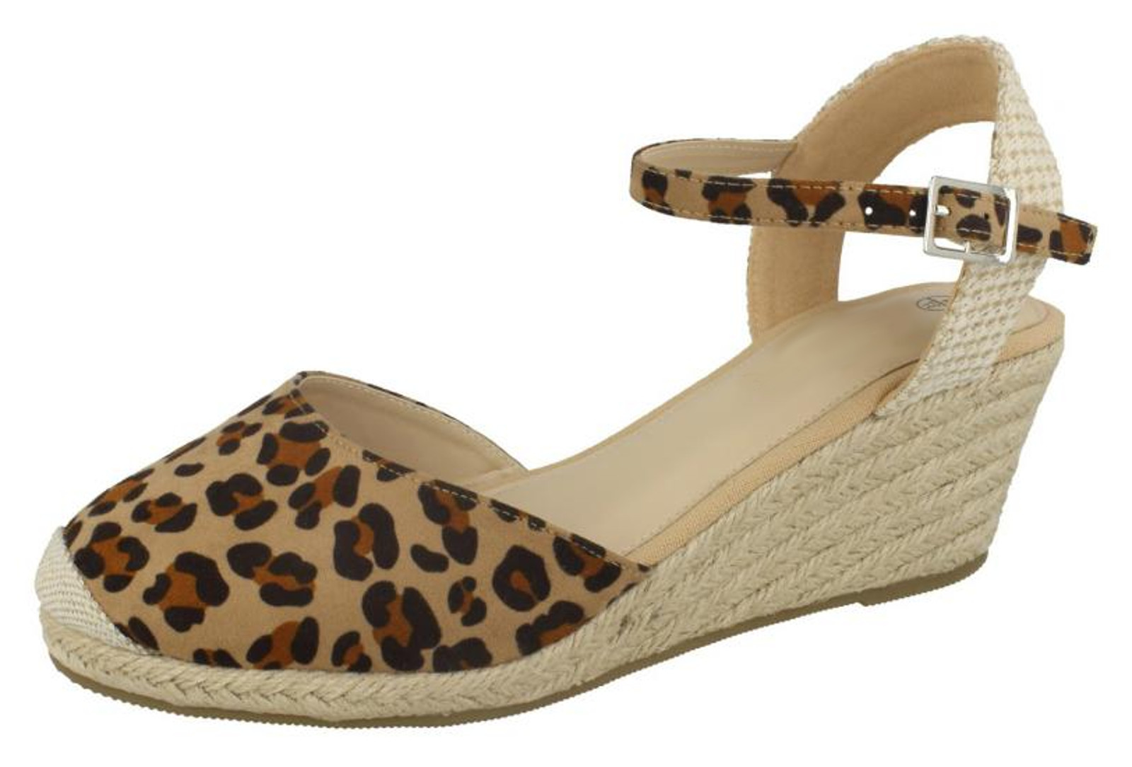 Damen Memory Foam Keilabsatz Sandalen Damen High Heel Hessische Wedges Sommerschuhe - Bild 15 von 88