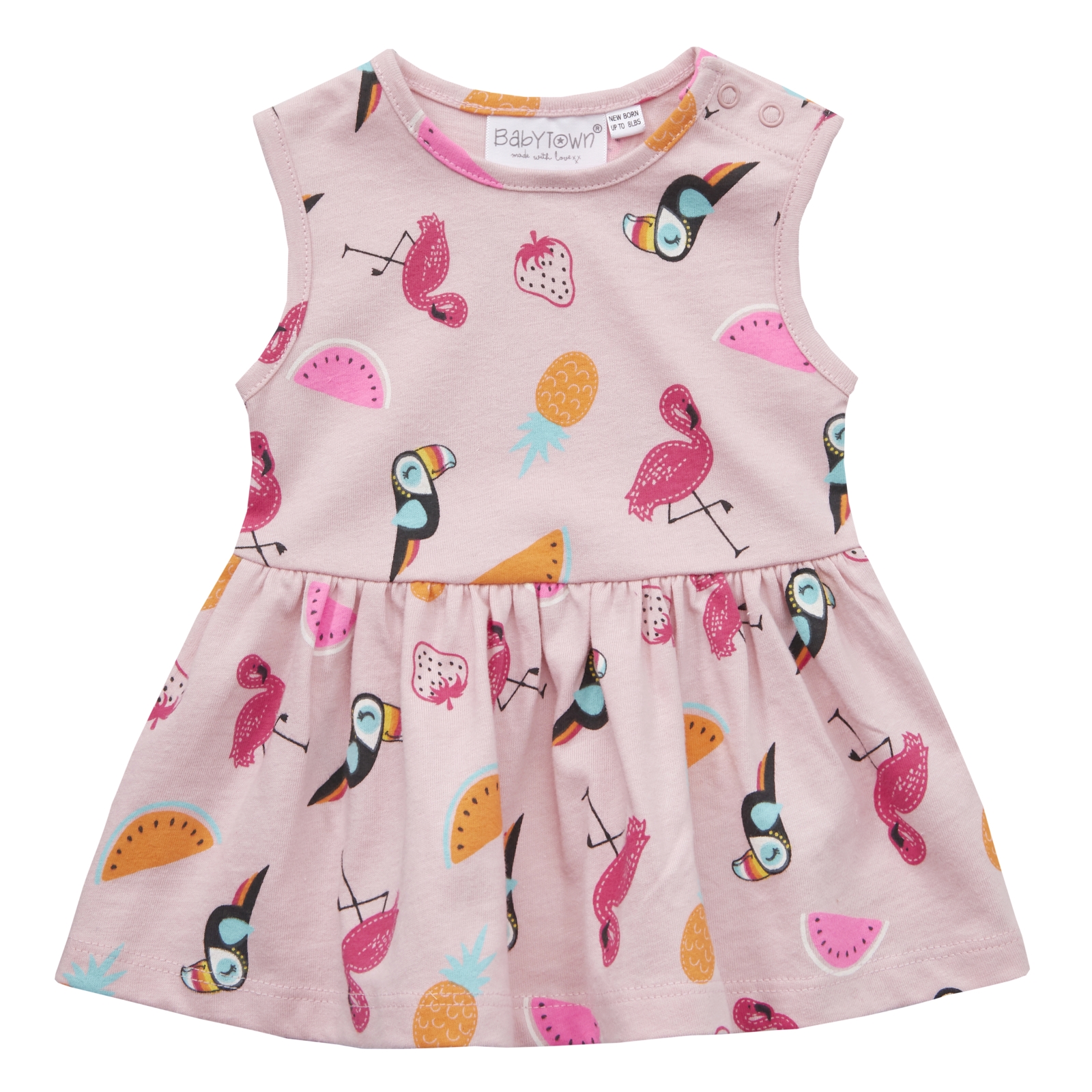 Baby Girls Cotton Sleeveless Summer Skater Dress Newborn Outfit Baby Shower Gift