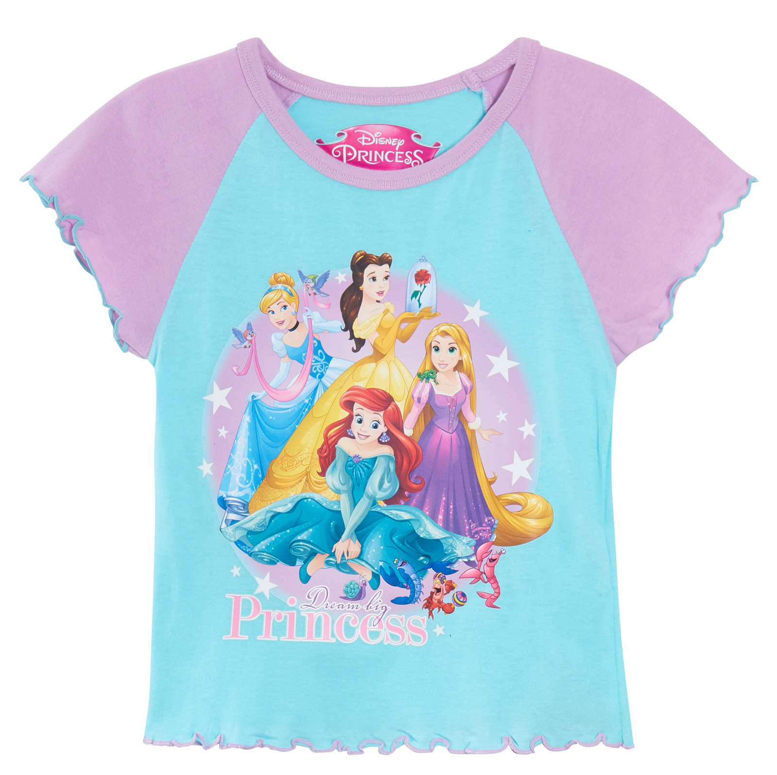 Official Disney Cinderella Shirt and Shorts Set in Blue for Girls