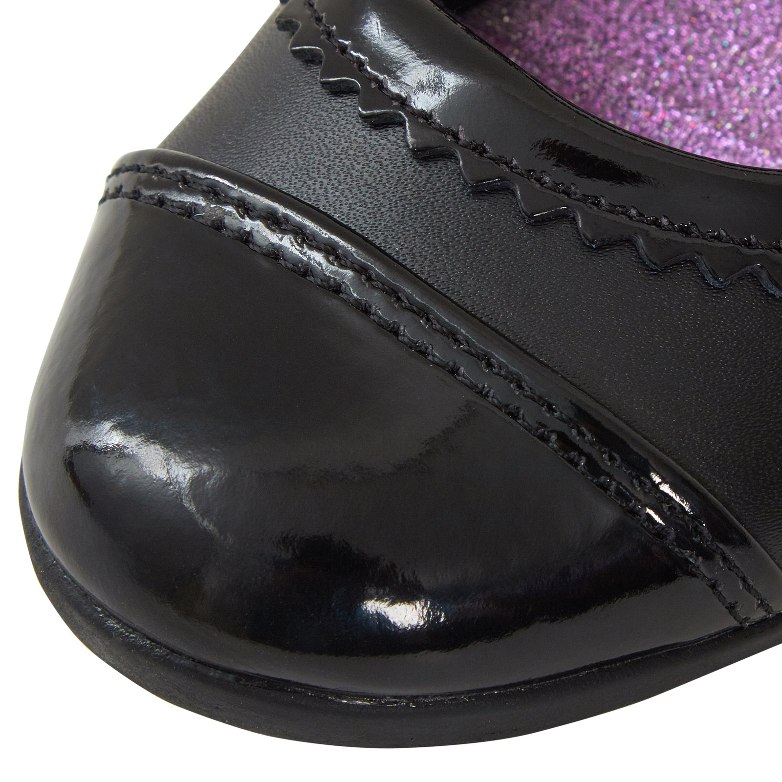 Girls Leather School Shoes Mary Jane Scuff Resistant Black Patent Party Shoes - Picture 11 of 23