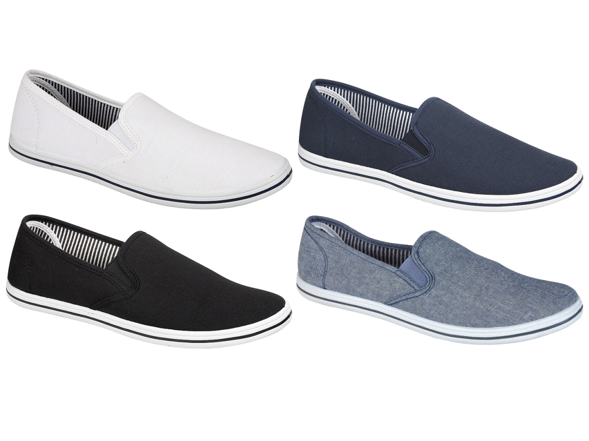 mens casual canvas slip on shoes