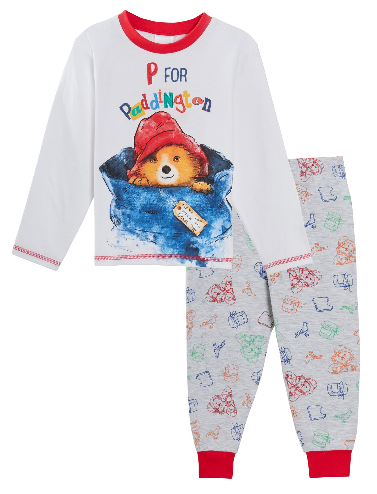 Paddington Bear Pyjamas Kids Full Length Long Sleeve Boys Girls Unisex Pjs Set - Picture 16 of 40