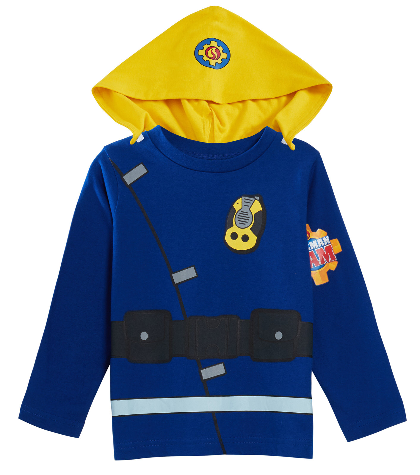 Boys Novelty Fireman Sam Dress Up Pyjamas Kids Full Length Character Pjs Size - Picture 29 of 68