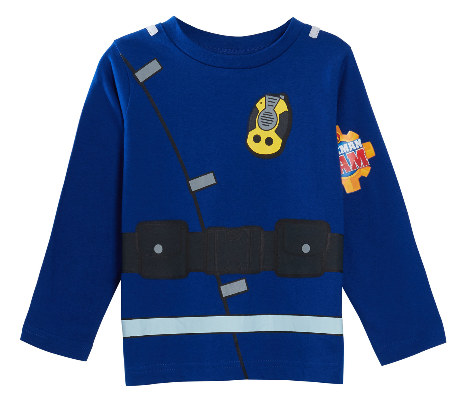 Boys Novelty Fireman Sam Dress Up Pyjamas Kids Full Length Character Pjs Size - Picture 42 of 68