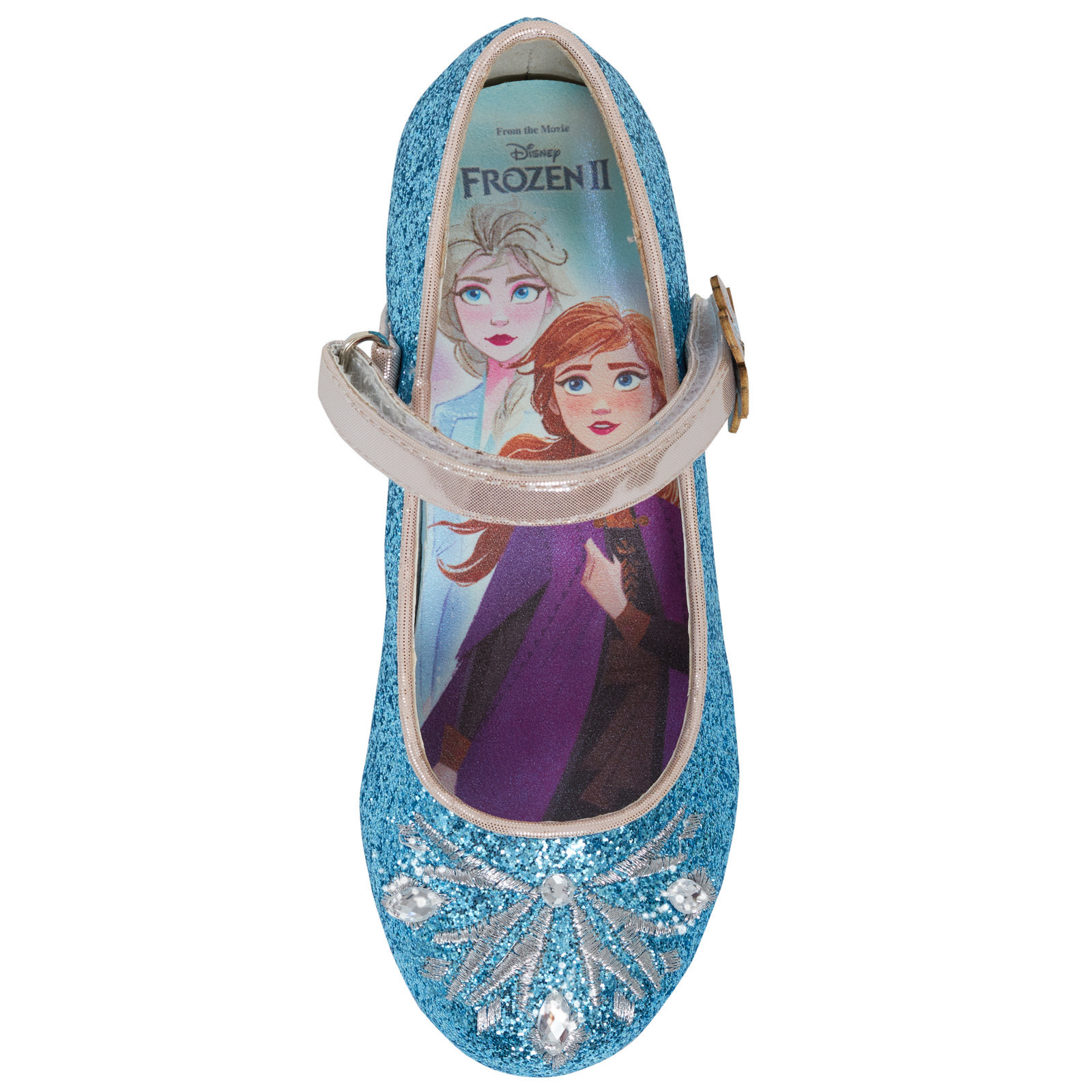 Disney Frozen 2 Girls Dress Up Shoes Kids Elsa Anna Glitter Low Heel