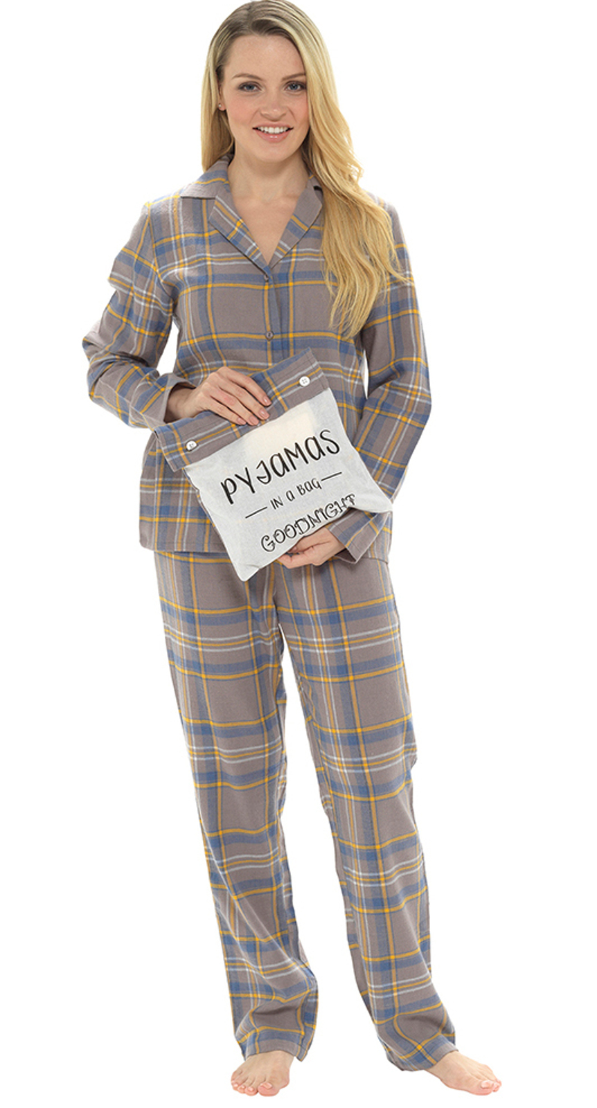 Luxury Womens Fleece Pyjamas Full Length Warm Winter Traditional Button Pjs Size
