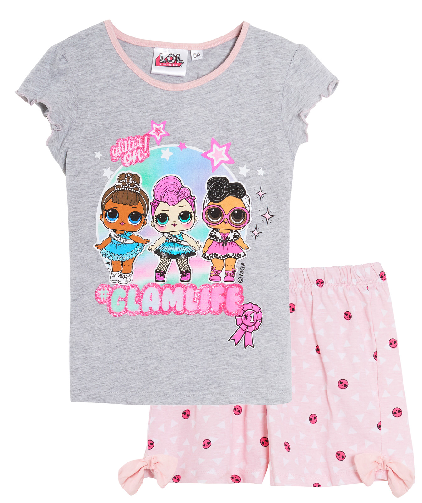 Girls LOL Surprise Dolls Short Pyjamas Kids Shortie Pjs Set Nightwear