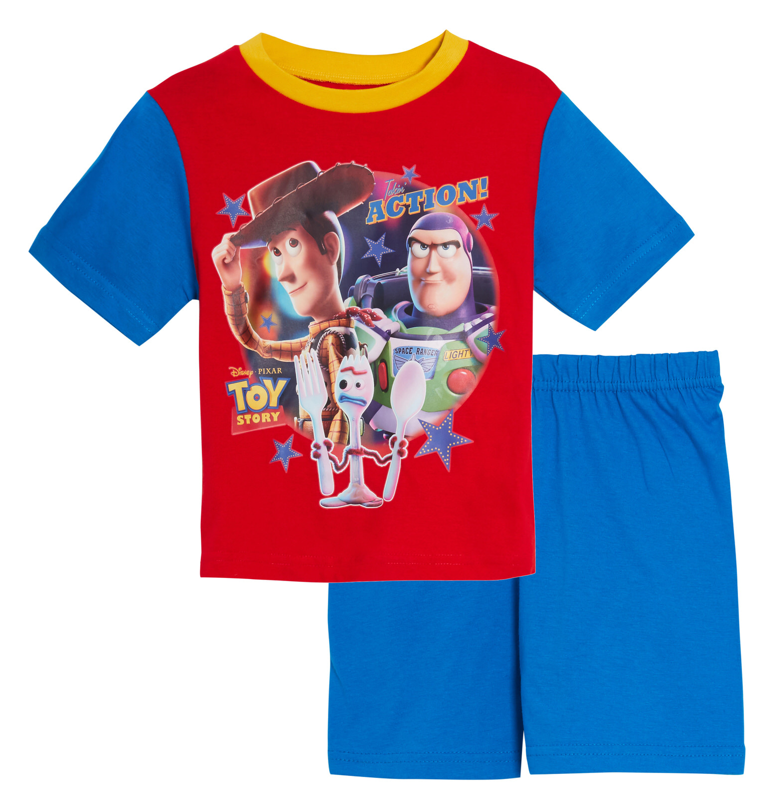 Toy Story Pyjamas Boys Short Pjs Woody Buzz Lightyear Rex Shortie Set Kids Size - Picture 10 of 13