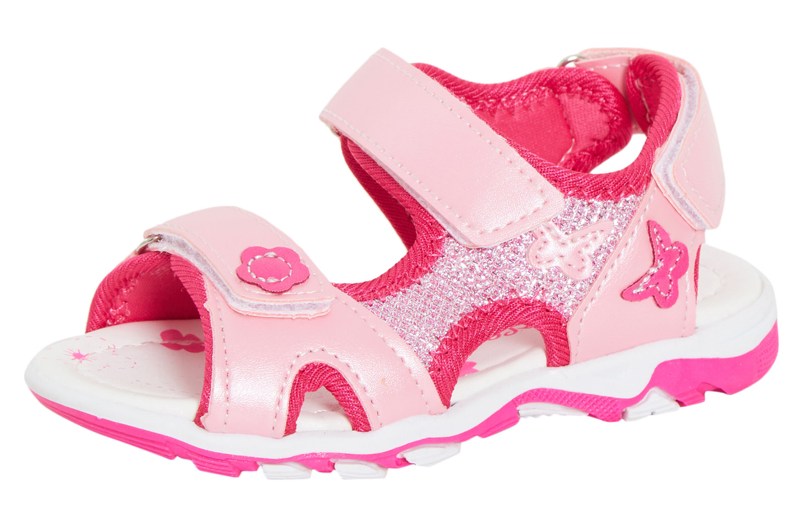 Girls Butterfly Sports Sandals Fully Adjustable Strappy Summer Shoes Holiday - Picture 46 of 64