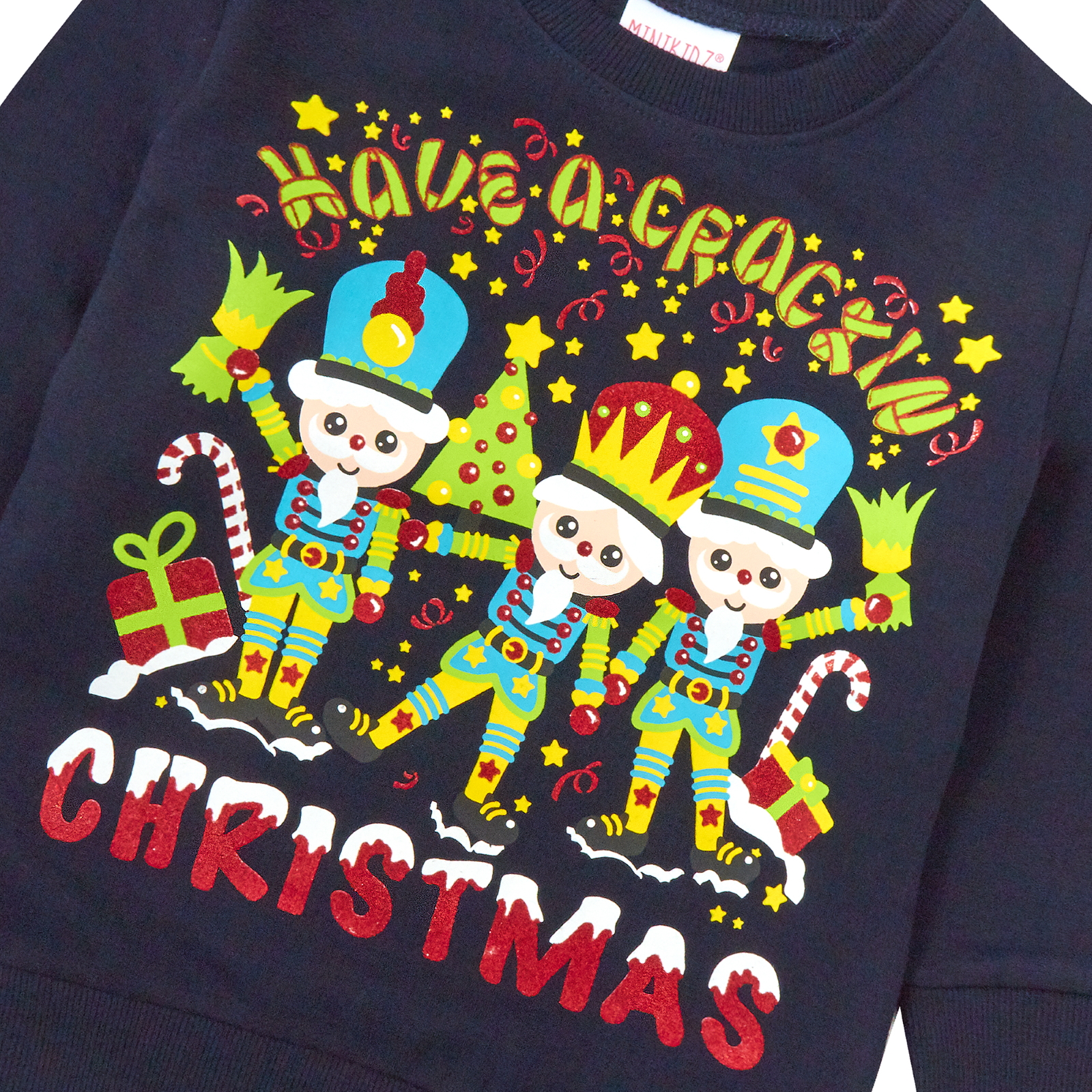 Girls Boys Christmas Jumpers For Kids 100% Cotton Sweater Novelty Xmas Tops      - Picture 9 of 31