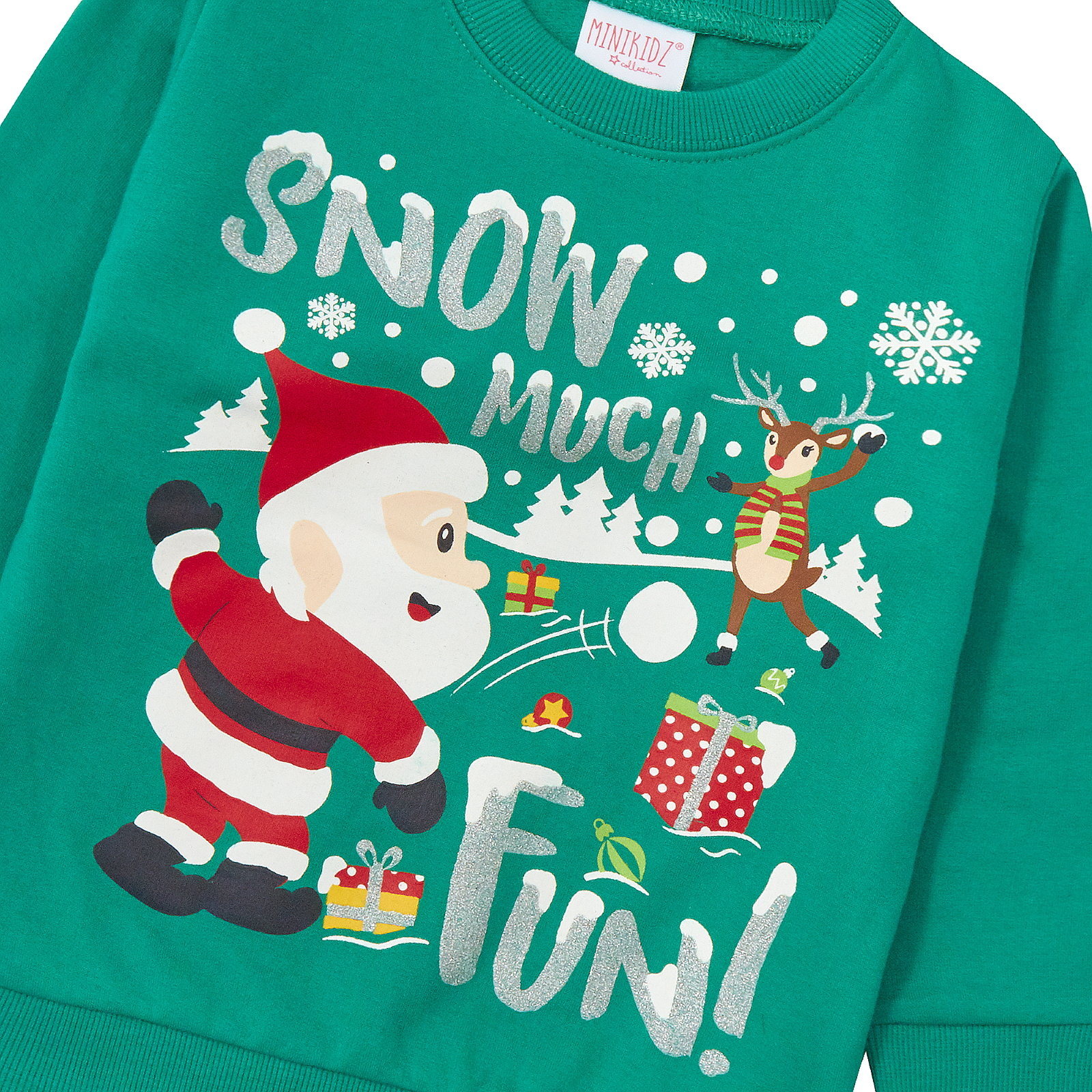 Girls Boys Christmas Jumpers For Kids 100% Cotton Sweater Novelty Xmas Tops      - Picture 17 of 31